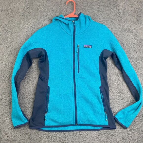 Patagonia Women Small Performance Better Sweater Hoody Teal STY25975 - Picture 1 of 12